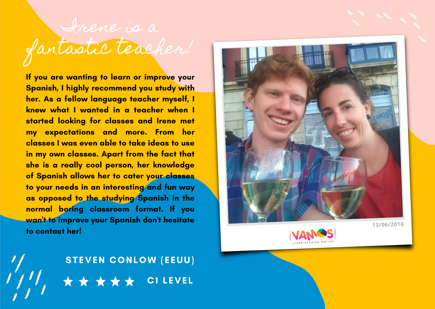 Comentario alumno vamoslearnspanishonline6